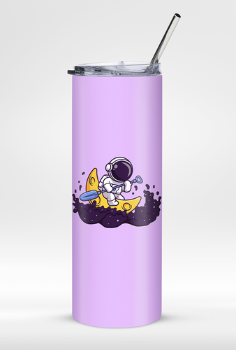 Astronaut Swiming 20oz Stainless Steel Tumbler with Straw