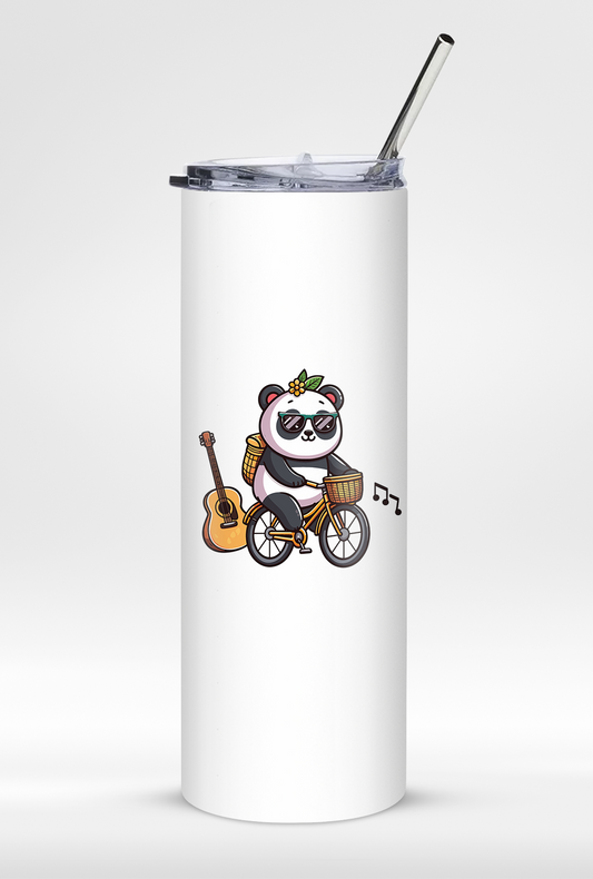 "Quirky Panda" - Premium Insulated 20oz Tumbler with Straw