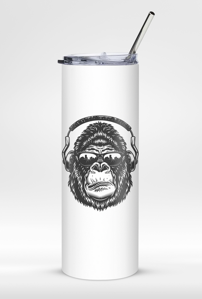 Minimalist 20oz Stainless Steel Tumbler with Straw – Perfect for Coffee & Smoothies