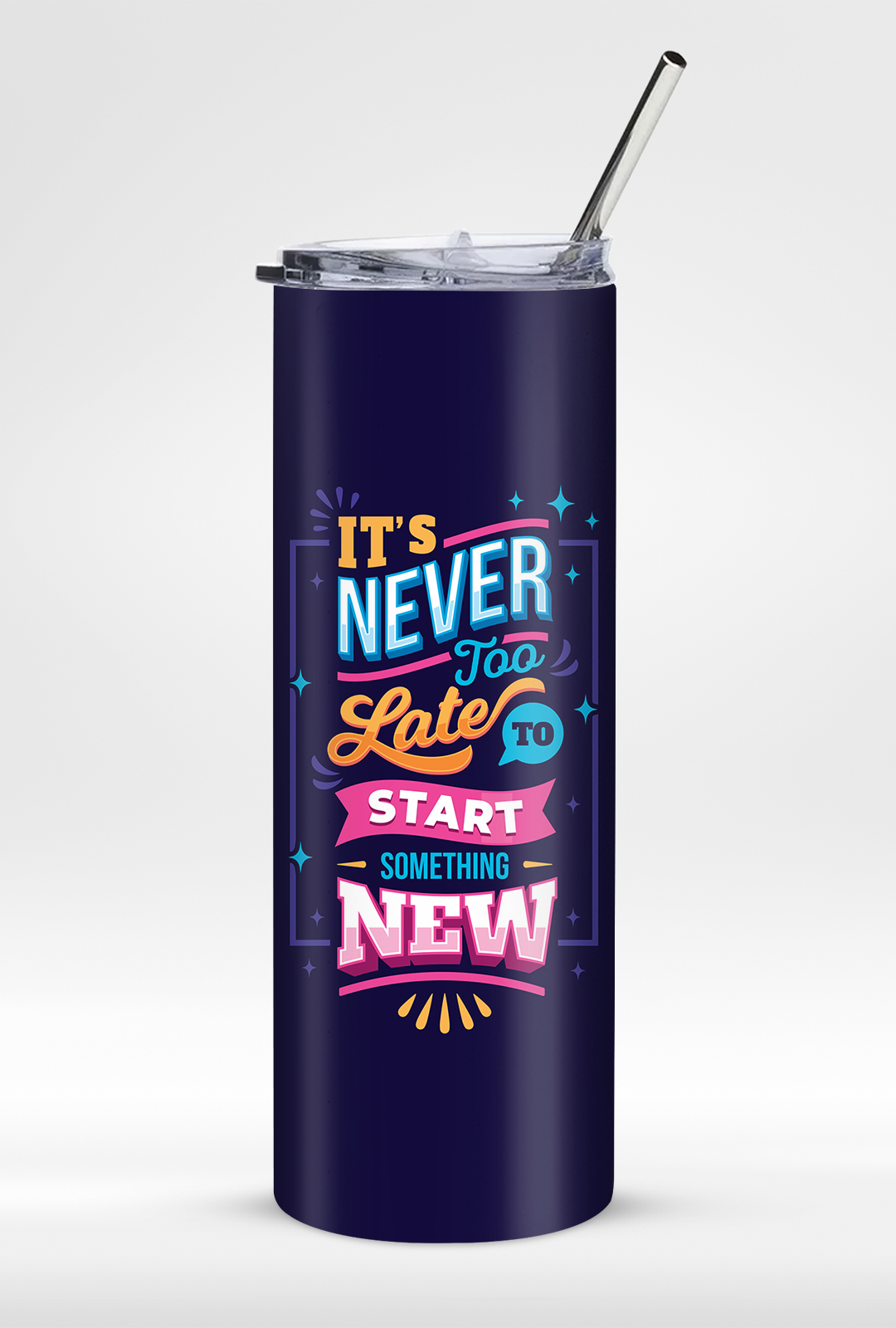 Motivational Premium Leak Proof 600ml Tumbler with Straw